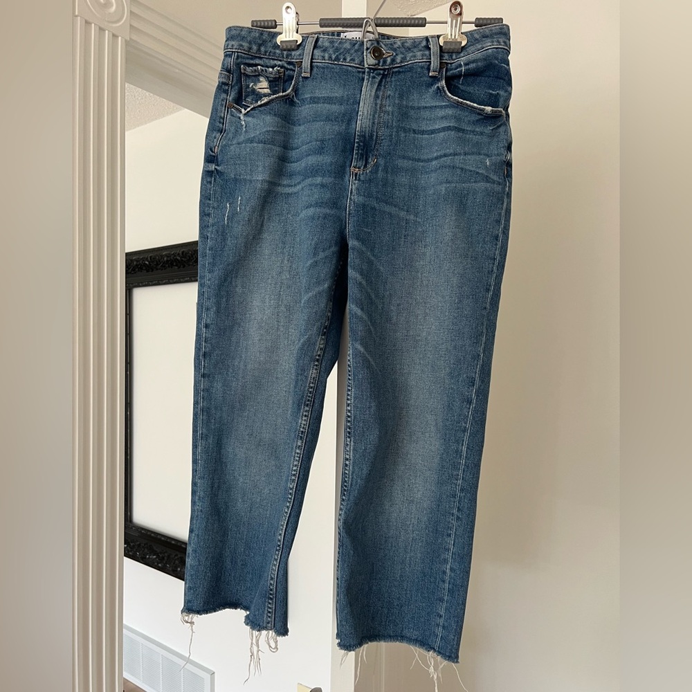 PAIGE Blue Ankle Cropped Jeans